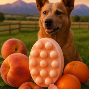 Peach Silk Dog Bath Soap Bar
